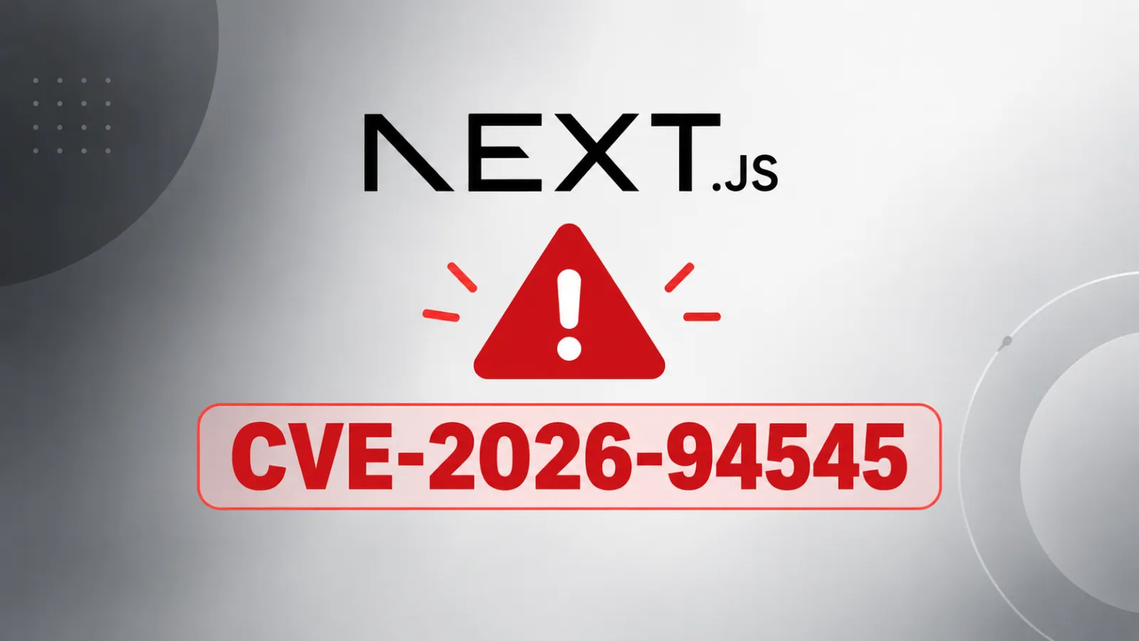 Coverage graphic for the critical Next.js next/og flaw allowing remote code execution via crafted SVG content