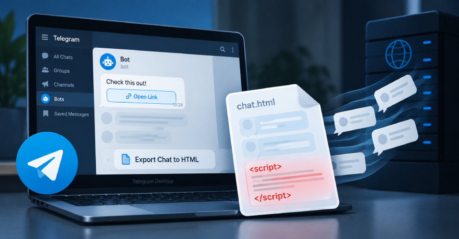 Telegram Desktop flaw lets hidden JavaScript execute through exported chats